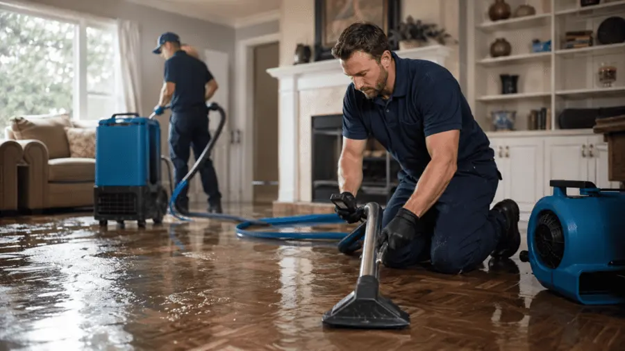 Hardwood Floor Water Damage and Drying in Laguna Hills, CA
